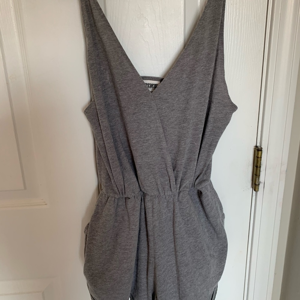 Grey PINK romper